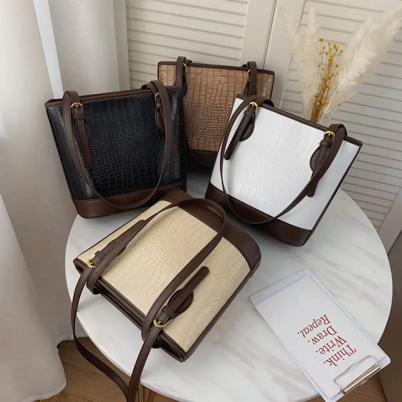 

Women Shoulder Bags High Quality PU Leather Handbag Female Large Capacity Bags Fashion Wild Tote For Ladies Simple Bag XA709H