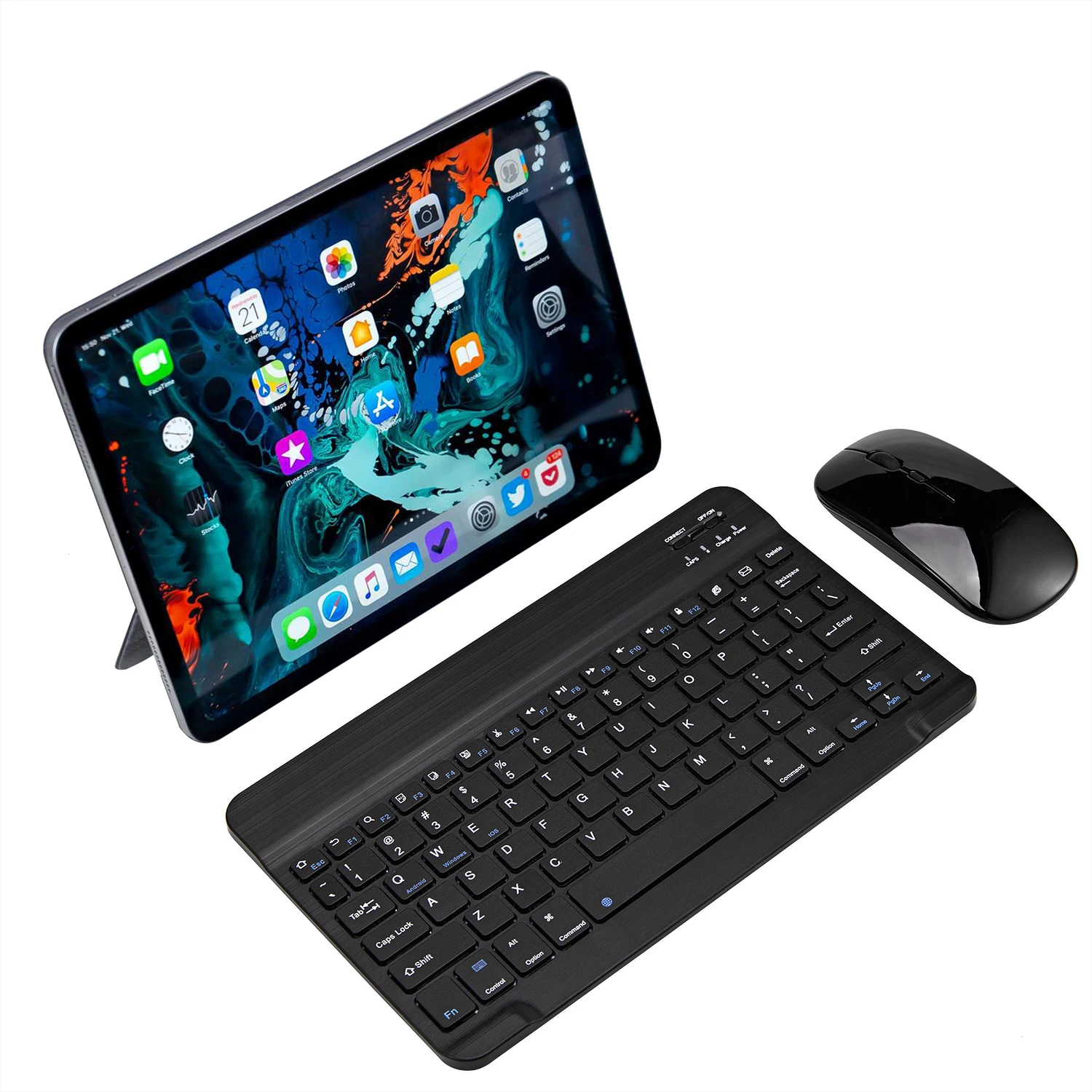 

Slim Portable Mini Wireless Bluetooth Keyboard and Mouse For Tablet Laptop Smartphone iPad IOS Android Phone Russian Spanish