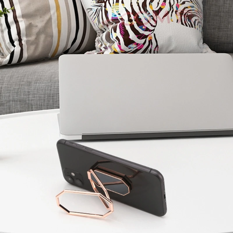 

Новинка 2021 кольцо-держатель для сотового телефона откидная подставка на палец Складная Поворотная подставка для телефона на 360 ° металличе...