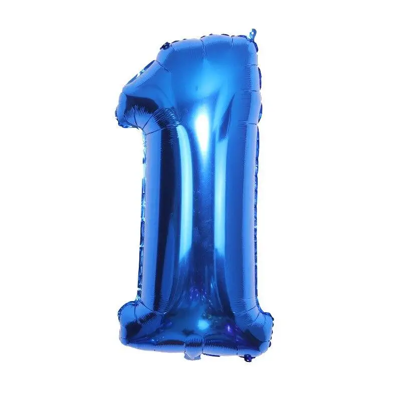 Globo de aluminio azul de 32 pulgadas, globo Digital de helio de 0 a 9 pulgadas, fiesta de cumplea&ntilde;os para decoraci&oacute;n de, suministros de boda-2