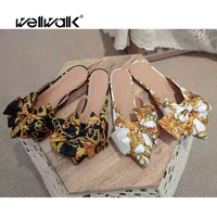 flat slippers designer slides women mules shoes sexy butterfly knot dress woman shoes luxury slippers female home mules