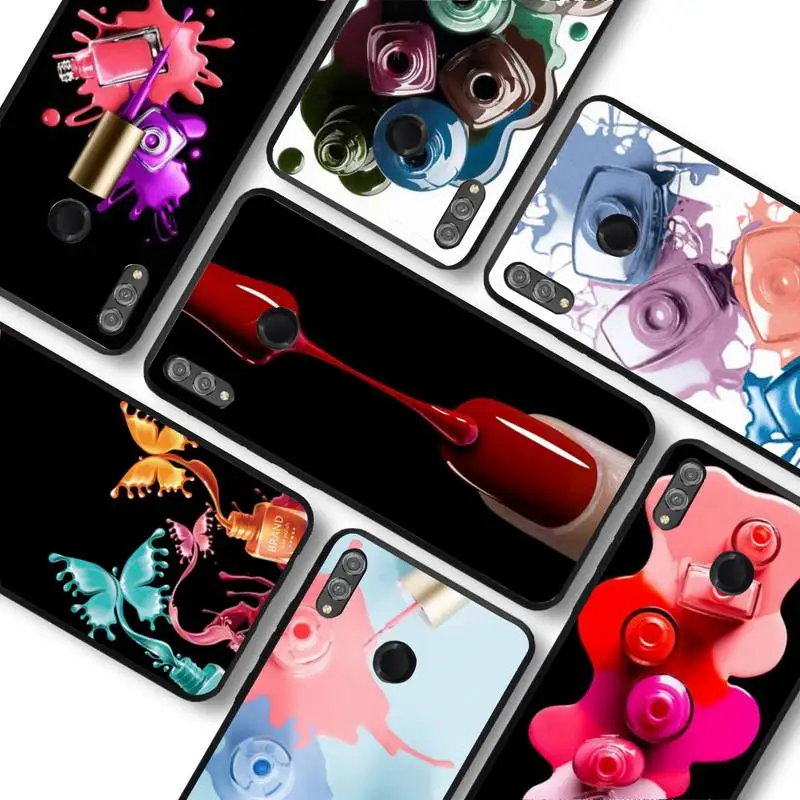 

Art Multicolored Nail Polish Bottle Set Phone Case For Huawei Honor 10Lite 10i 20 8x 10 Funda for Honor9lite 9xpro Coque