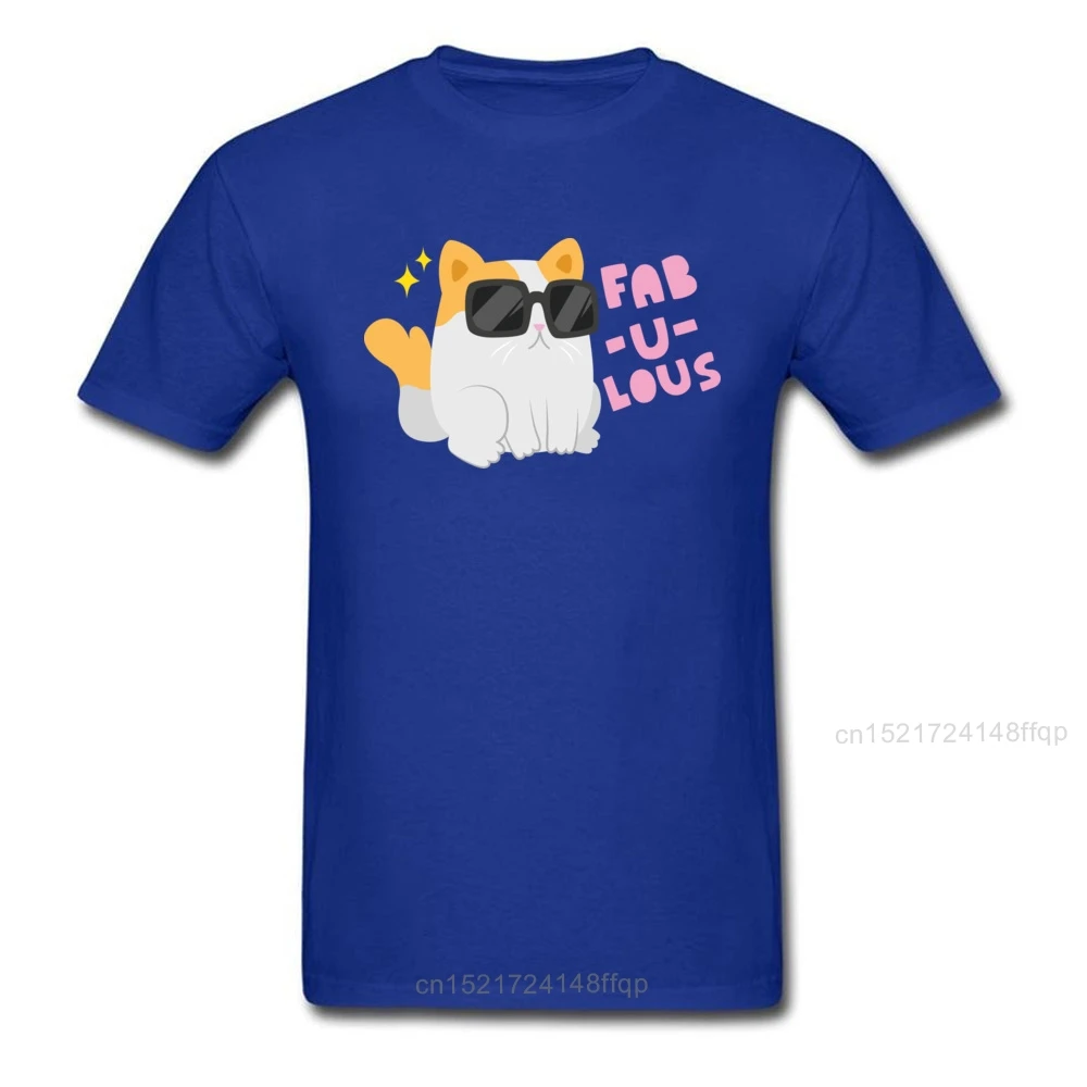 Fab-u-lous Kitty 2018 забавная Мужская черная футболка Потрясающие милые топы с героями