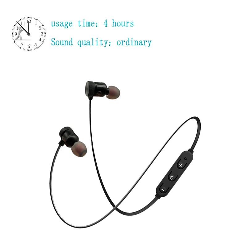 C40W-4 hours CBAOOO C40W спортивные Bluetooth наушники Handsfree Беспроводной Магнитная гарнитура наушники С микрофоном для мобильных телефонов - Цвет: C40W-4 hours