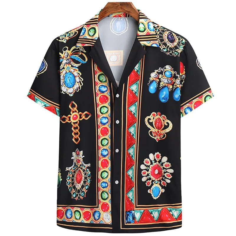 

The most fashionable men's Hawaiian Beach shirt summer 2021 printed shirt tropical shirt holiday shirt
