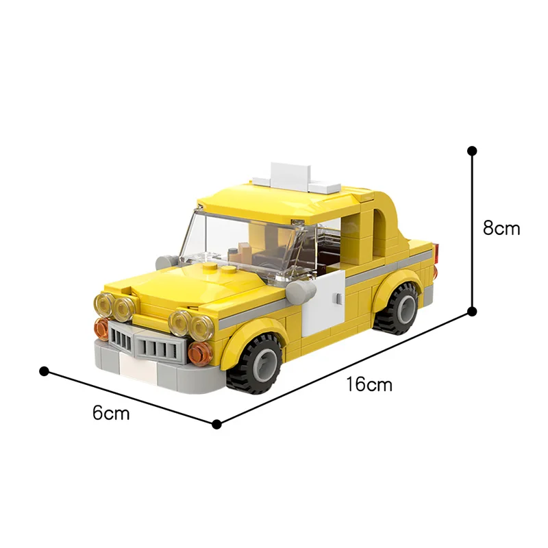 

Diy Bricks Taxi From Superheroes-Games Creative Building Blocks MOC-56094 Idea Collection Car Vehicle Model Gifts Children Kids