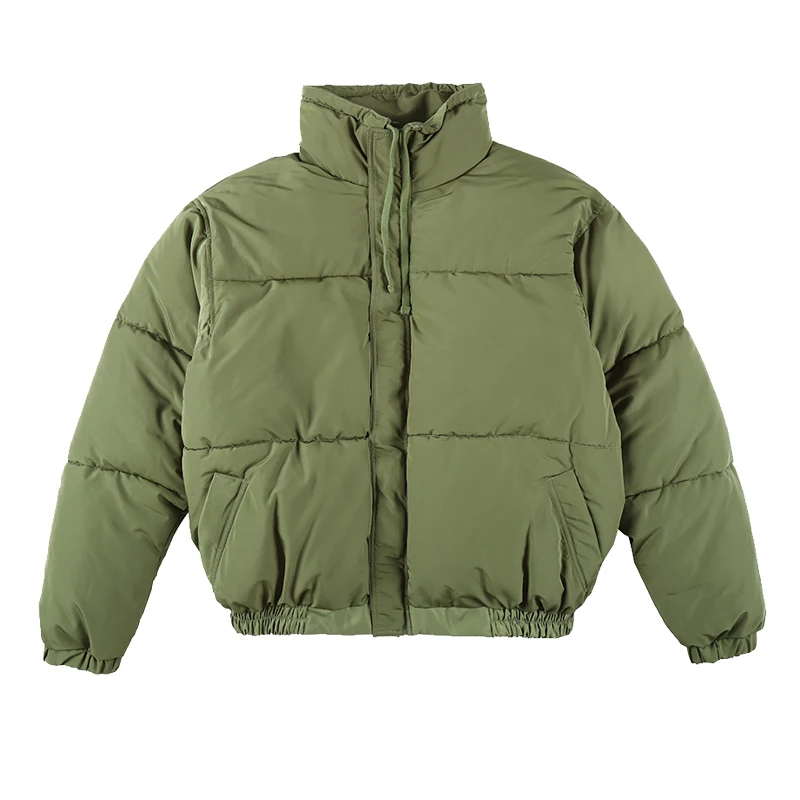 

Essential 2020 Solid-Color FOG Light Luxury Without Collar Basic Color Casual Japanese Zip Winter Cotton Down Jacket