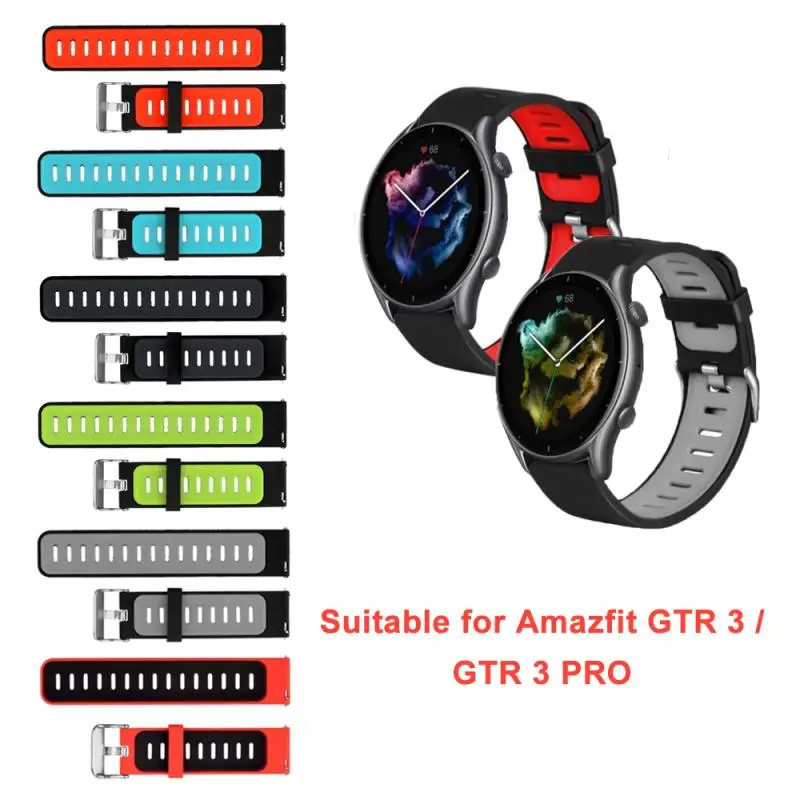 

Silicone Strap For Huami GTR 3/GTR 3 PRO 22mm Two-color Watchband For Huami GTR 3 PRO Adjustable Sports Replacement Accessories