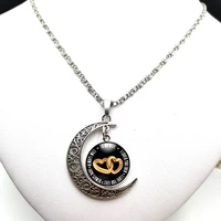 2020 fashion my daughter necklace father and daughter time glass pendant necklace men and women jewelry sweater chain