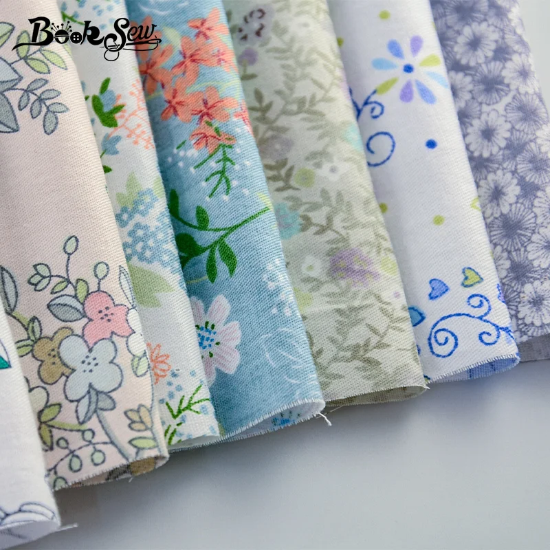 Booksew хлопковая ткань краситель 7 шт./лот 40x50 см сделай сам лоскутное шитье материал