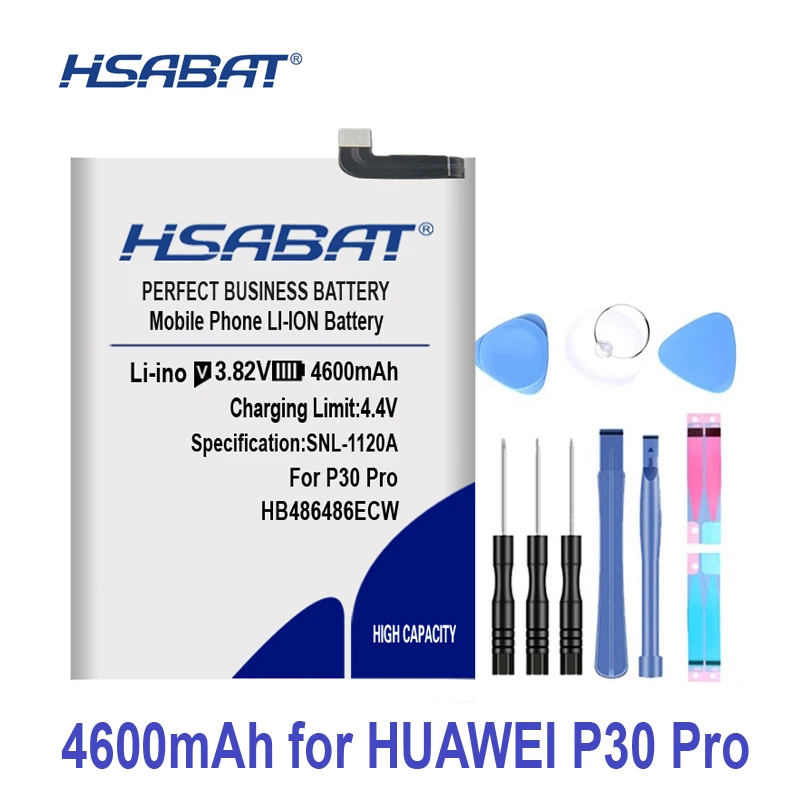 100% Оригинальный HSABAT 4600 мАч HB486486ECW Аккумулятор для Huawei P30 Pro Mate 20 Pro|Аккумуляторы