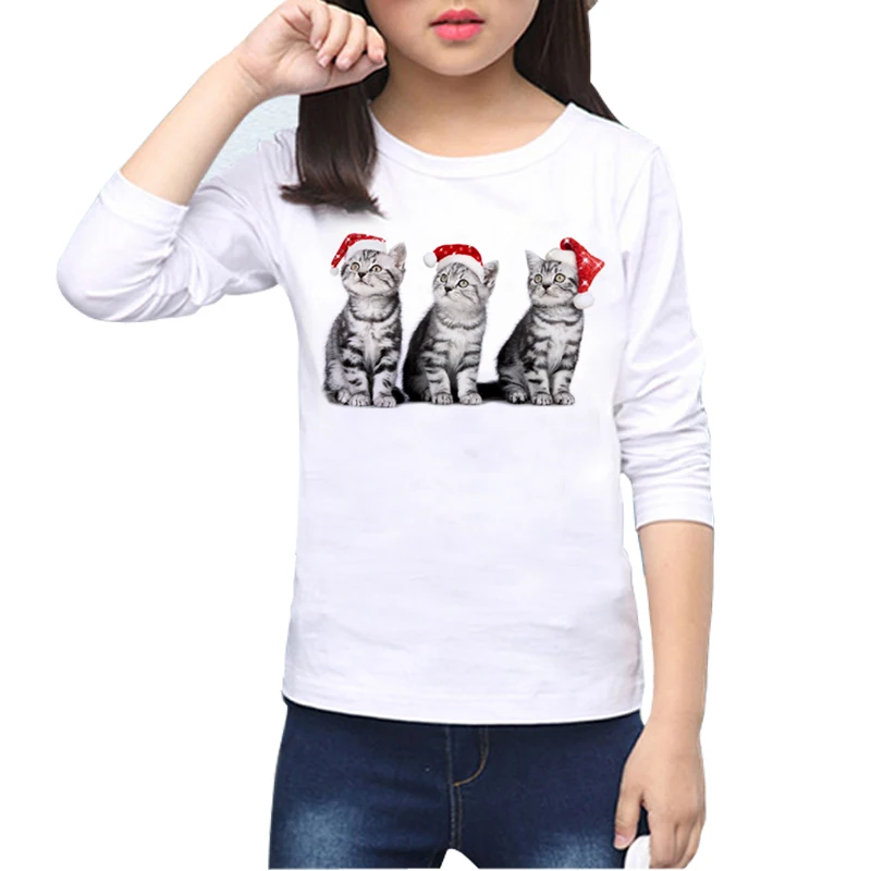 

Funny dog christmas deer print kid T-shirt Pet animal Dogs Cool Baby Tops Long Sleeve Hipster Xmas animals Boy Girl Tees O-43