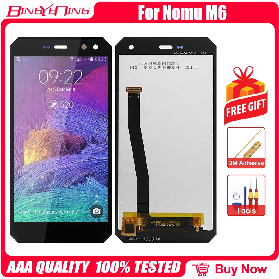 100% оригинальный экран в сборе запасные части для Nomu M6/M8/S10/T20/S50 Pro LCD сотовый