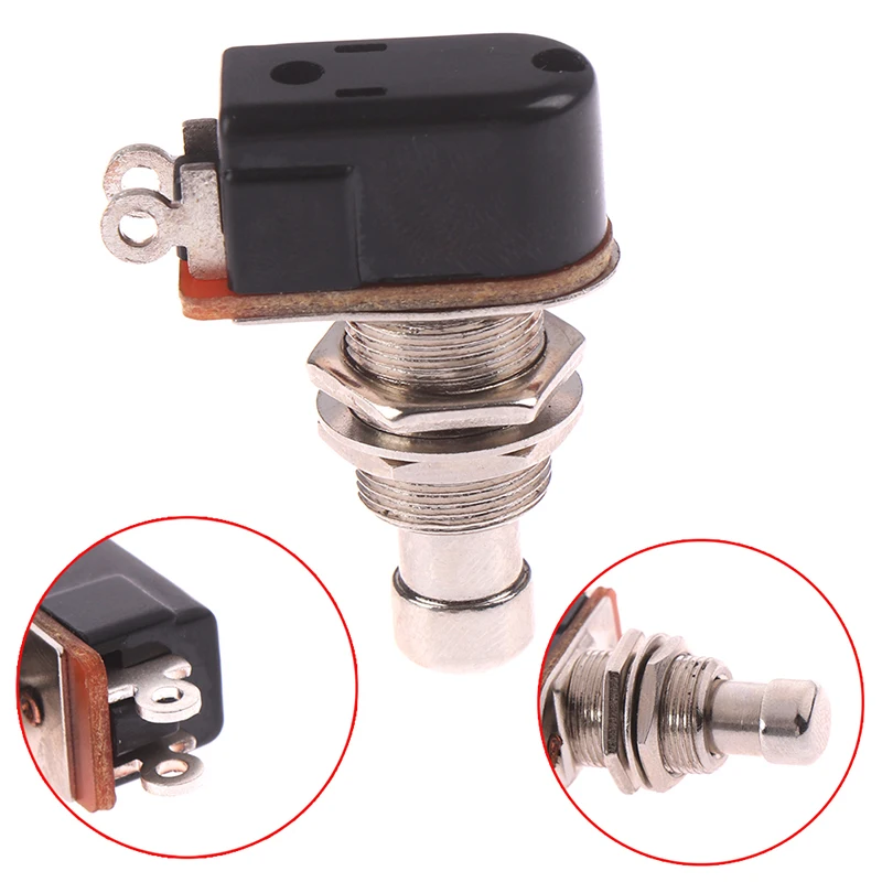 

SPST Momentary Soft Touch Push Button Stomp Foot Pedal Switch Electric Guitar Switch OFF-Momentary ON