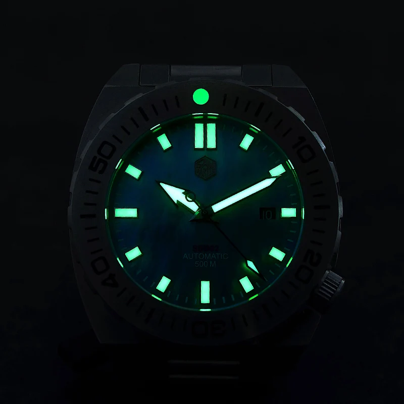 San Martin Diver часы Мужские механические часы Автоматические сапфировые водонепроницаемые 500 м светящиеся из нержавеющей стали Ограниченная серия