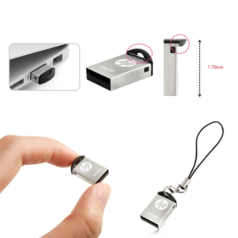 Компактный автомобильный USB-флеш-накопитель HP объемом 64 ГБ 32 16 | Компьютеры и офис