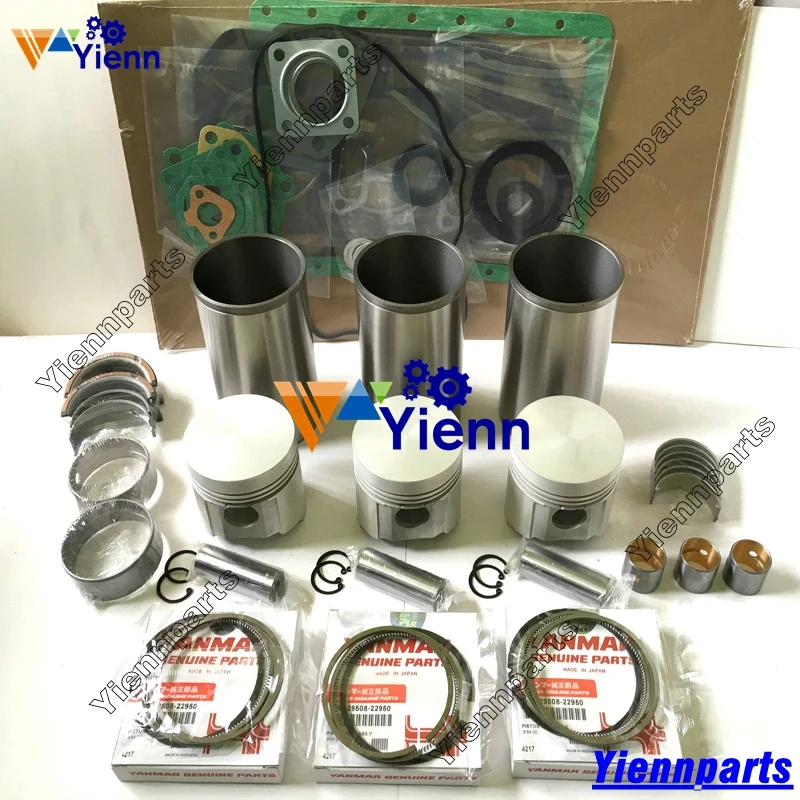 Для Yanmar 3T84 3T84HLE поршень и кольцо гильза цилиндра прокладка подшипник подходит для