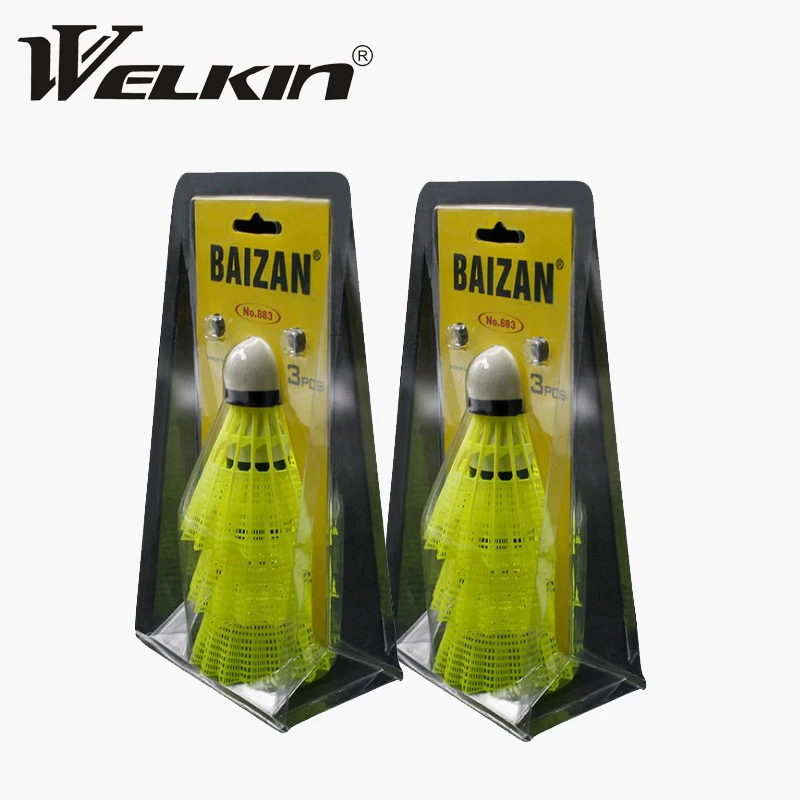 

3 шт. прочные спортивные тренировочные мячи для бадминтона с розничной упаковкой для карт цветные Воланы развлекательные износостойкие акс...