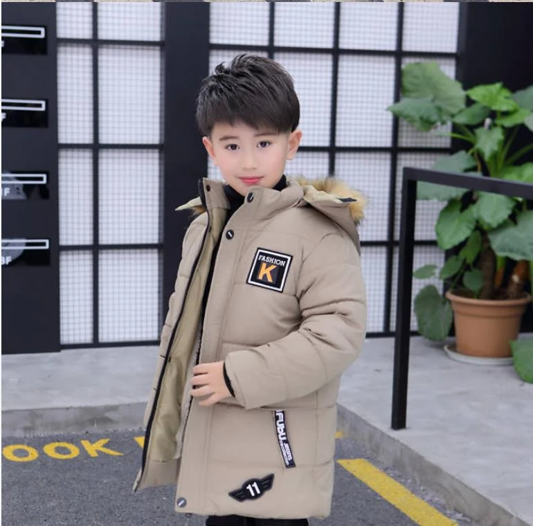 Детские пуховики Новинка 2019 года теплая верхняя одежда детские длинные плотные