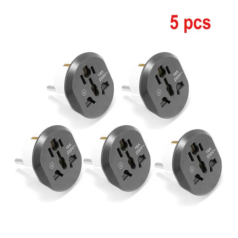 

EU Adapter Universal EU Converter 2 Round Pin Socket AU US UK CN To EU Wall Socket AC 16A 250V Travel Adapter High Quality