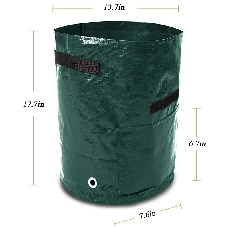 Посадки картофеля мешок PE 10 галлонов сад овощная сеялка с ручкой для