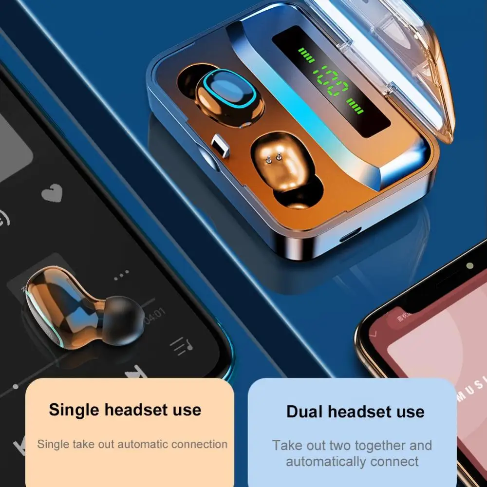 A2 TWS Bluetooth 5.0 Wireless Waterproof Smart Touch Stereo Earphones with Mic | Электроника