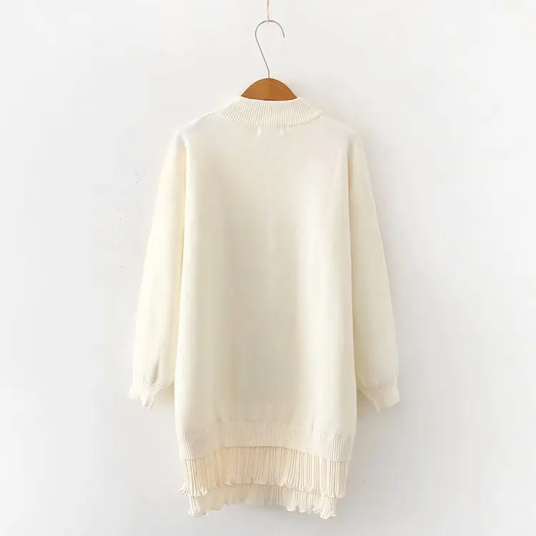 Повседневные платья размера плюс осень 2019 женские модные свободные вязанные