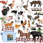 Набор фигурок Oenux для фермы, 38 шт., фигурки животных, корова, курица, свинья, собака, лошадь, птица, миниатюрные милые искусственные подарки