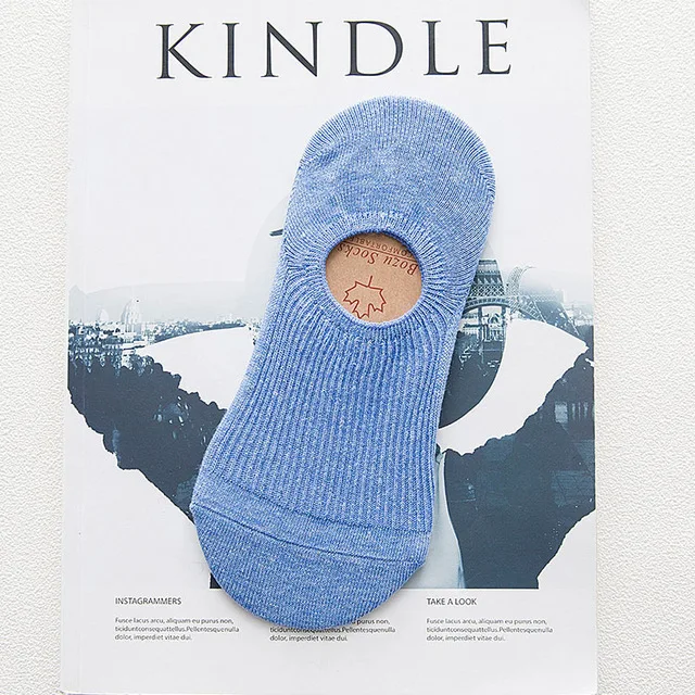 1 пара женских летних невидимых коротких носков Нескользящие силиконовые короткие носки-башмачки носки-тапочки для женщин, девушек - Цвет: Blue