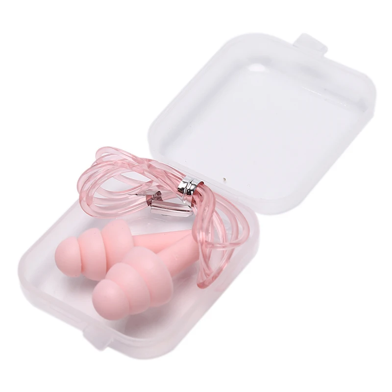 

Waterproof Washabl Soft Silicone Corded Ear Plugs Ears Protector Reusable Hearing Protection Noise Reduction Earplugs Earmuff