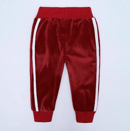 Бархатная одежда для маленьких девочек на осень и зиму топы с капюшоном штаны