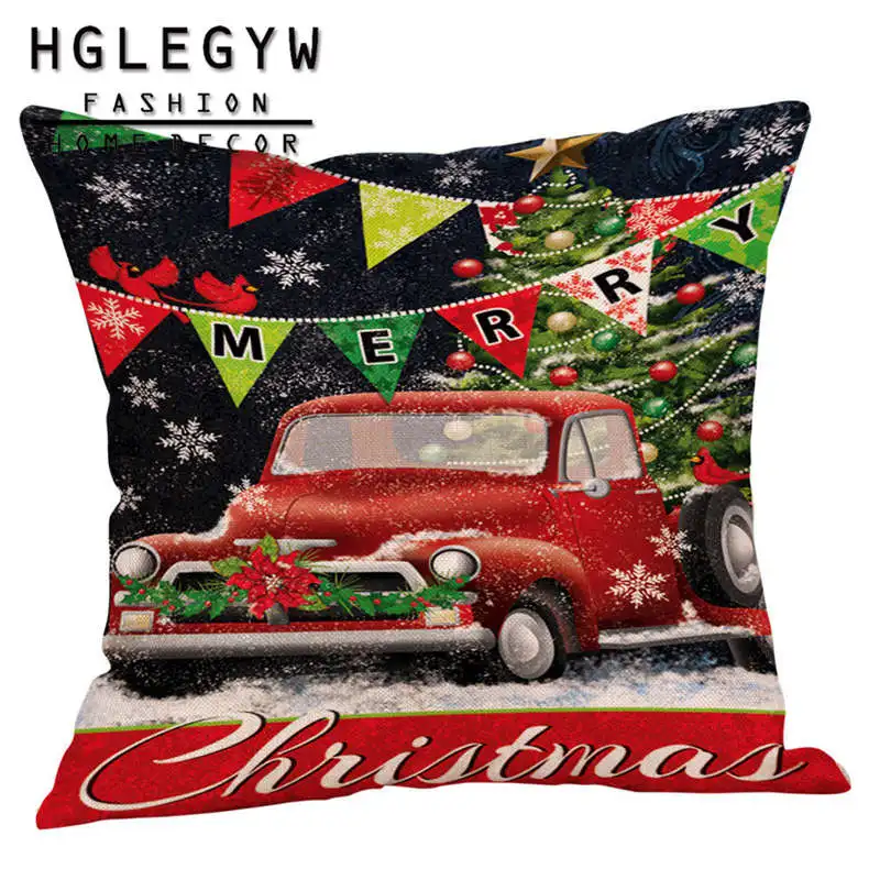 Наволочка с принтом в виде рождественской елки 45*45 см|Наволочки| |