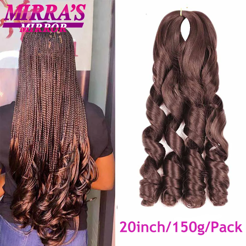 

Synthetic Curly Braiding Hair Extensions 20inch 150g/pack Loose Wave Crochet Hair Pre Stretched Braiding Hair Mirra's Mirror