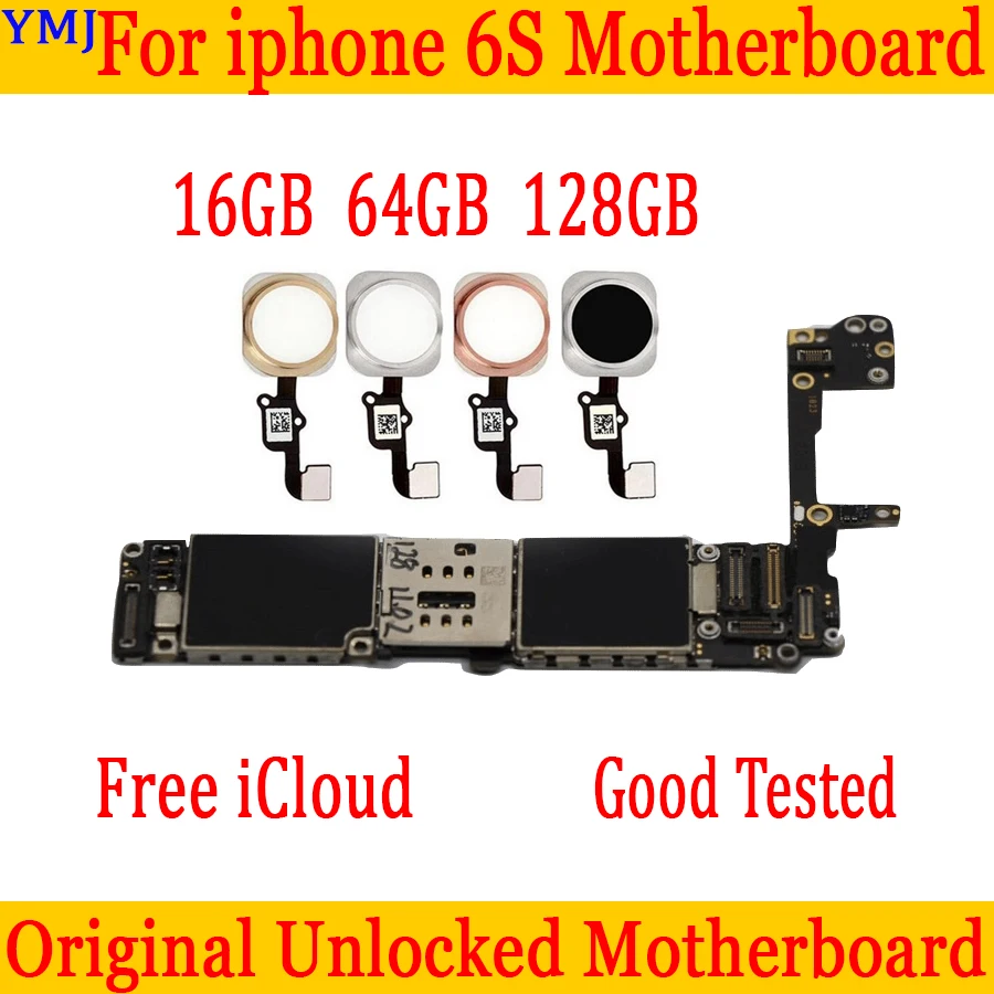 Заводская разблокированная материнская плата для iphone 6 S 6 S с сенсорным ID/без сенсорного ID, оригинальная разблокированная материнская плата для iphone 6 S MB Plate