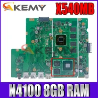 akemy x540mb mainboard for asus x540mb a540m x540m motherboard 8gb ram n4100 processor laptop motherboard 100 tested and sent