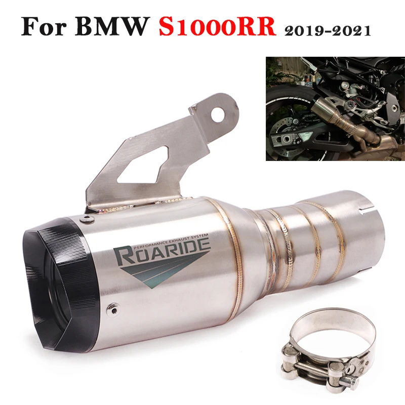 

Slip On For BMW S1000RR 2019 2020 2021 Motorcycle GP Exhaust Escape Systems Motocross Racing Muffler Link Pipe Stainless Steel