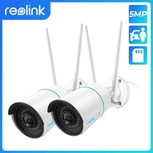Reolink 2.4G/5Ghz Night vision SD card slot 256GB Waterproof Human/Car Detection 5MP WiFi Smart Home Cam RLC-510WA