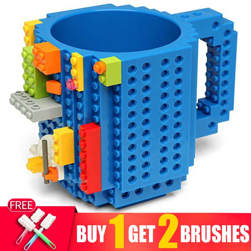 My 360ml LEGO Compatible Coffee Mug Creative Cups Drinkware Birthday Assembled Build-On Brick Christmas Cute Milk Under Cup Mugs