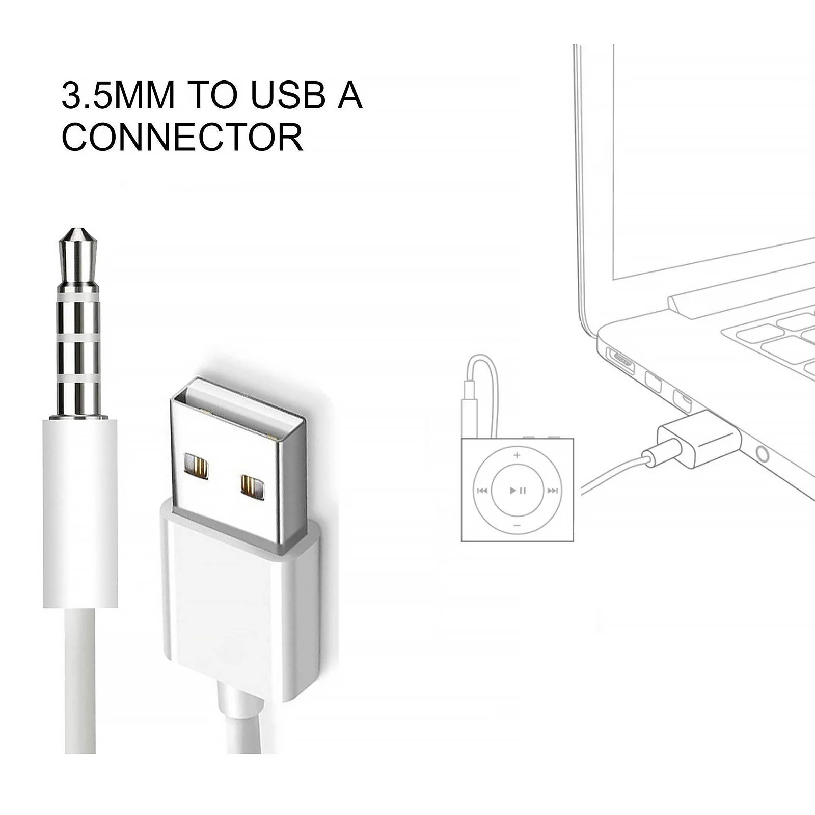

Аудиоразъем AUX к USB 2,0 Тип A переходник-адаптер кабель горячий 3,5 мм штекер для автомобильного mp3-диска до 12 В автомобильного проигрывателя