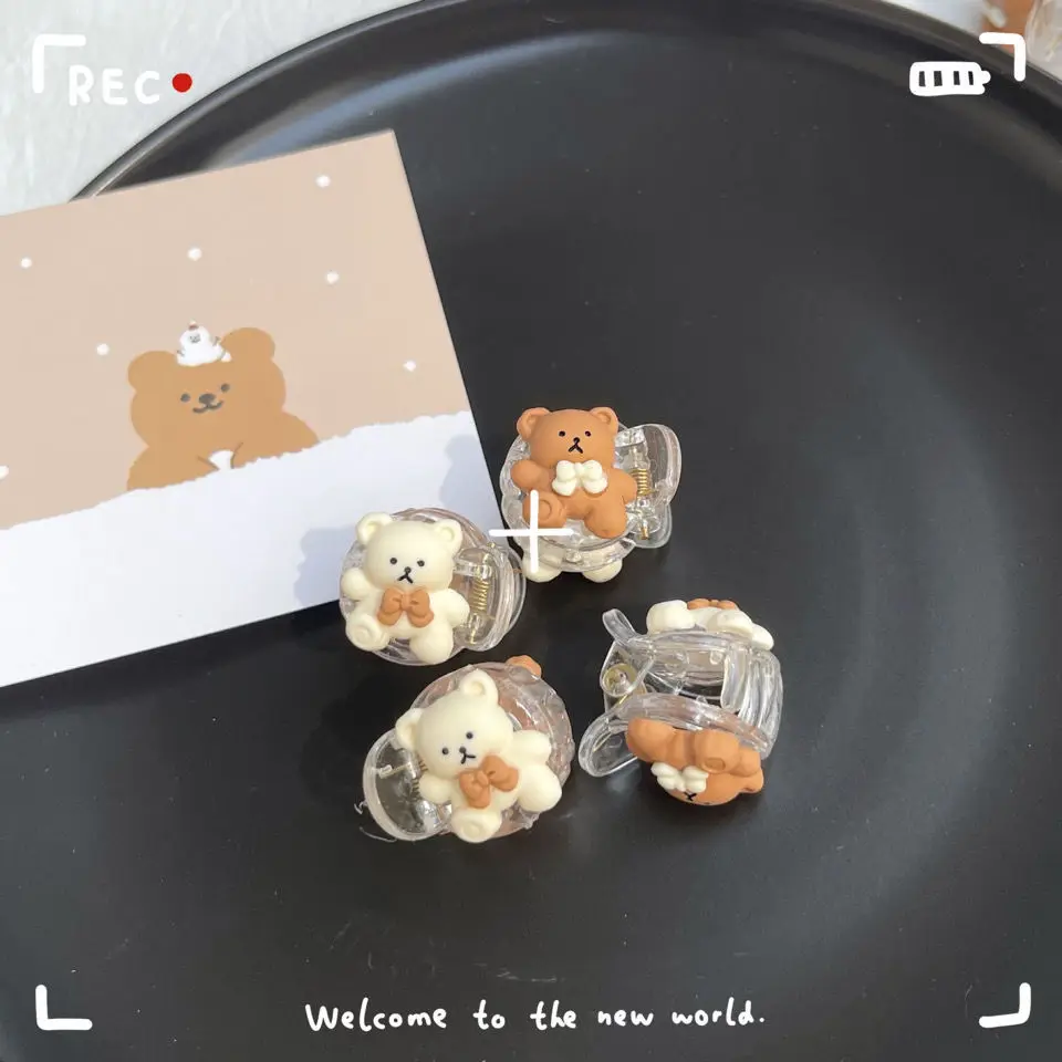 

W&G Kawaii Acrylic Small Hair Claws Girl Cute Cartoon Crab Claw Student Hair Clip Cartoon INS 2021new Women