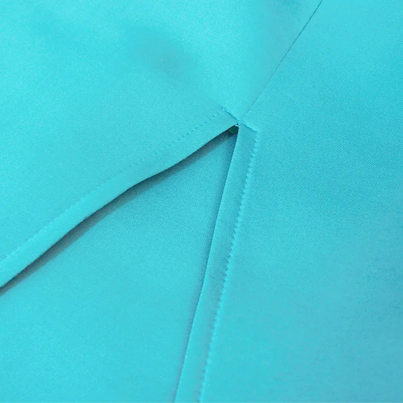 

African Fashion Ladies Office Dress Green Tunic High Waist Skinny Vestidos Sexy Split Asymmetrical Ruffles Women Summer Dress