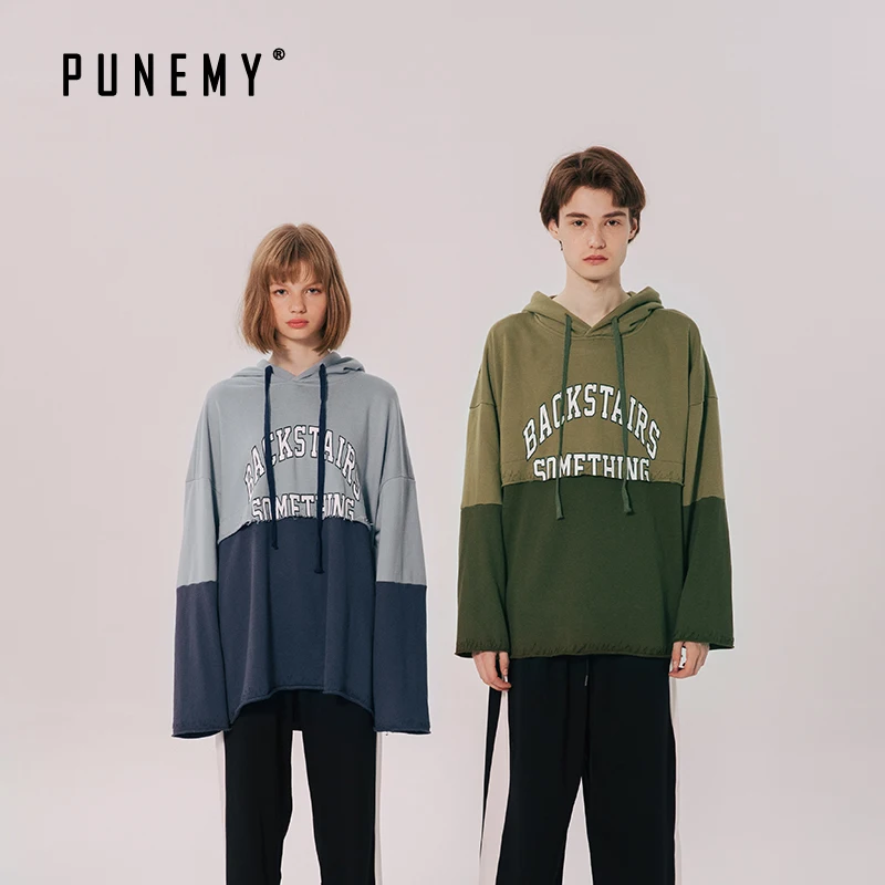 Уличная Ретро Мужская толстовка с капюшоном оверсайз рваные потертые порезы