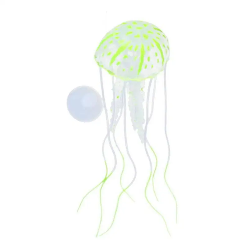 

4pcs/lot Glowing Effect Artificial Jellyfish Fish Tank Aquarium Decoration Mini Ornament Underwater Fish Aquarium Decoration
