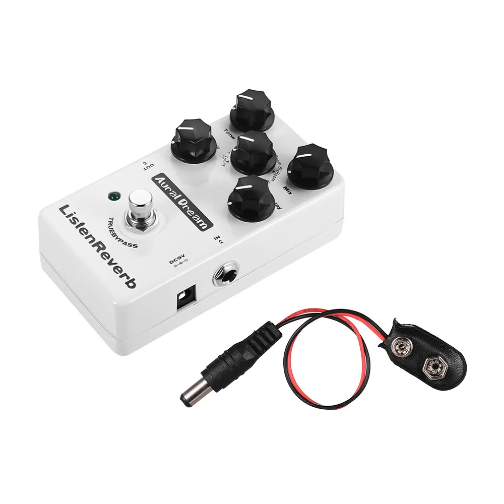 Aural Dream Listen Reverb Guitar Effect Pedals with 8 Rever Effects True Bypass Accessaries | Спорт и развлечения