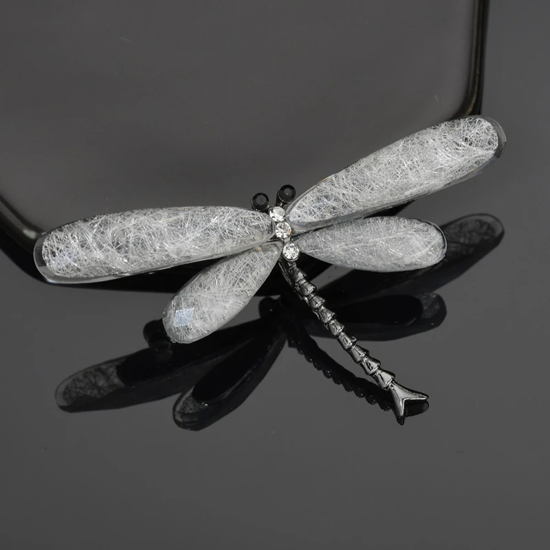 Модные броши из смолы в виде стрекозы для женщин 2019 Винтажная брошь насекомого с