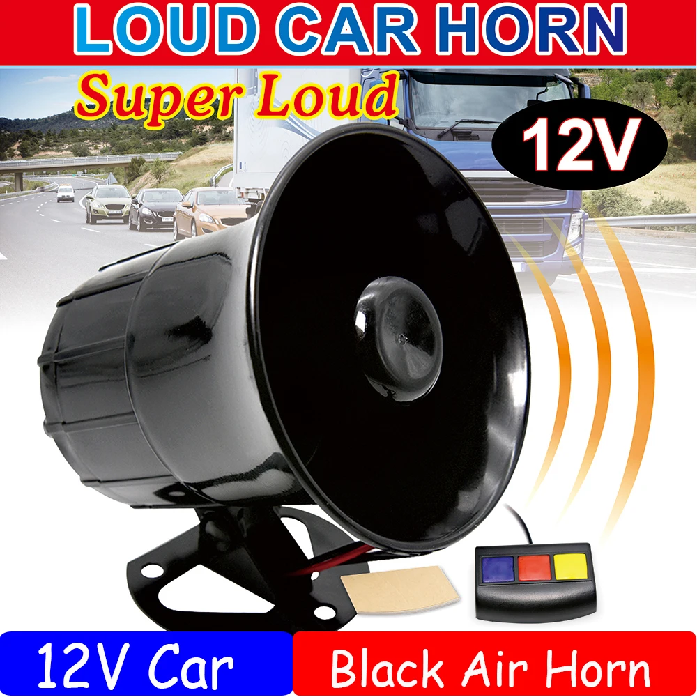 

Автомобильный громкий сигнал 115 дБ 12 В, 3 тона Предупреждение ющий сигнал для мотоцикла, полицейская пожарная система, аксессуары для автомо...