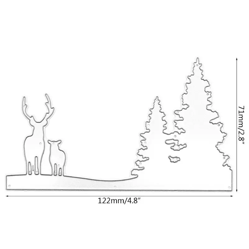 Лось олень лес углеродистая сталь высечка тиснение трафарет шаблон форма сделай