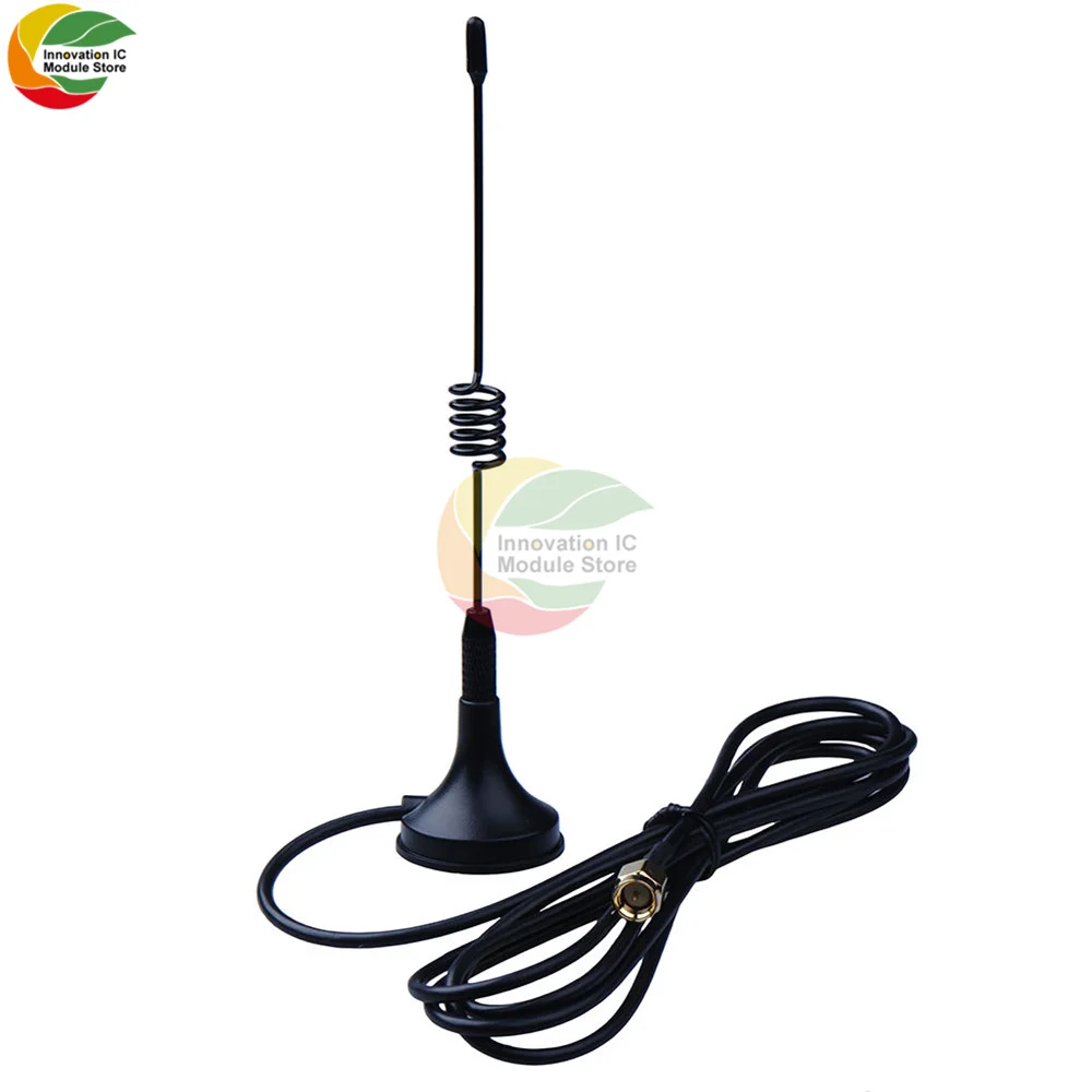 

Ziqqucu GSM GPRS WCDMA Antenna 5dBi RG174 3m Wire SMA Male Adapter Multiband 433MHZ 2G 3G Omnidirectional Antenna 433MHz Antenna