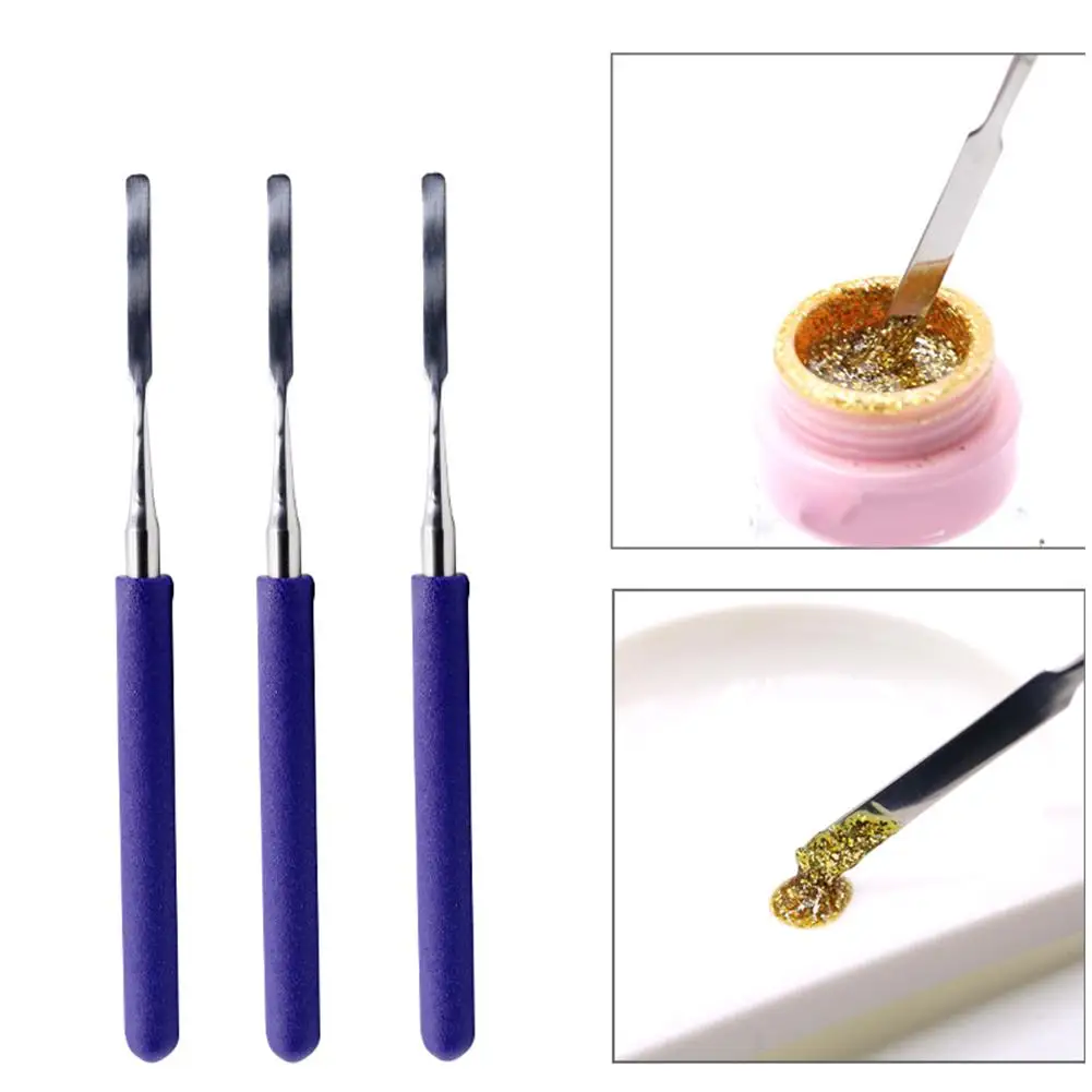 Нескользящий стержень из нержавеющей стали для смеси полигеля ногтей инструмент
