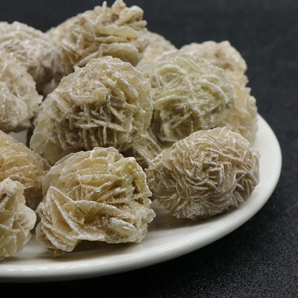 

1pc Natural Moroccan Desert Rose Stone Stone Gem Mineral Mineral Home Specimen Decoration Process Decoration Collection K3j8